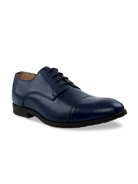 

RAPAWALK Men Blue Standard Width Leather Formal Derbys
