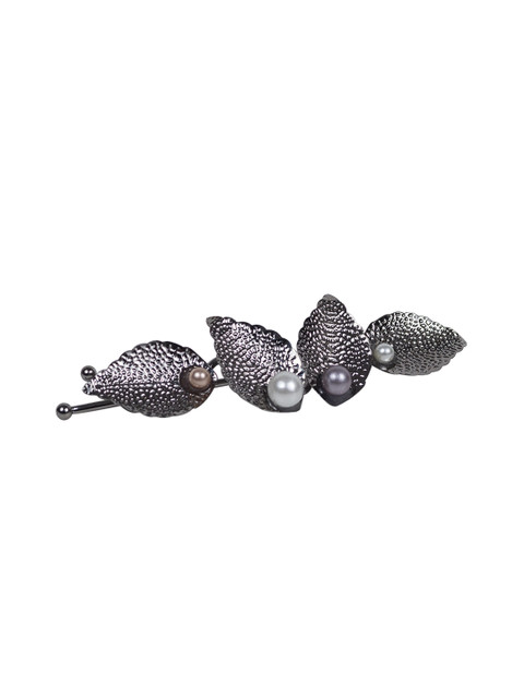 

Golden Peacock Gunmetal-Toned Embellished Hair Accessory Set, Metallic