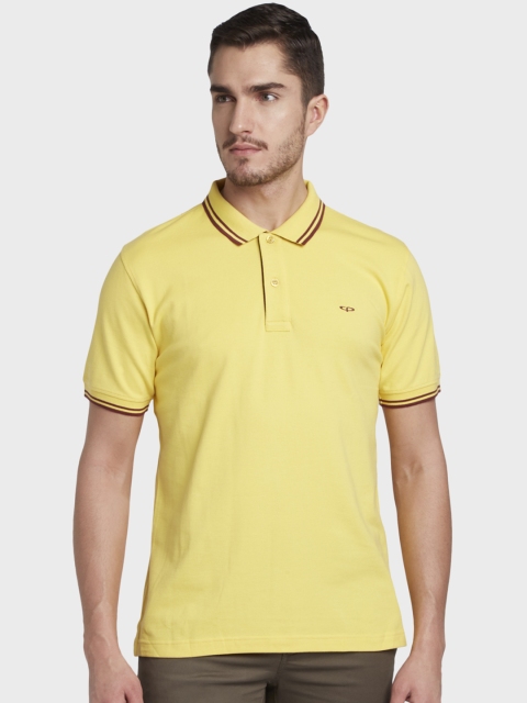 

ColorPlus Men Yellow Solid Polo Collar T-shirt