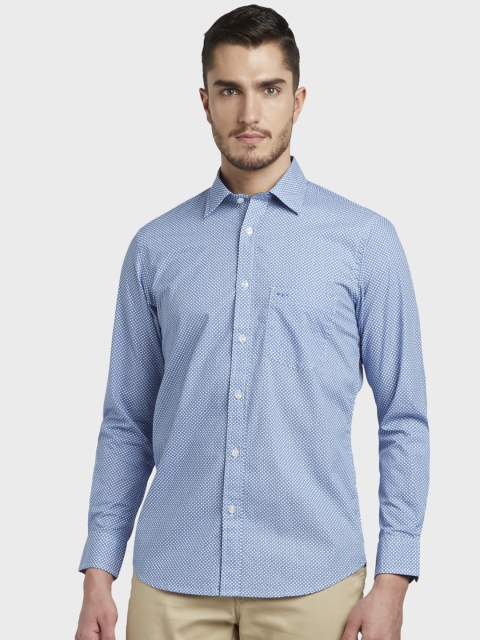 

ColorPlus Men Blue Slim Fit Printed Casual Shirt
