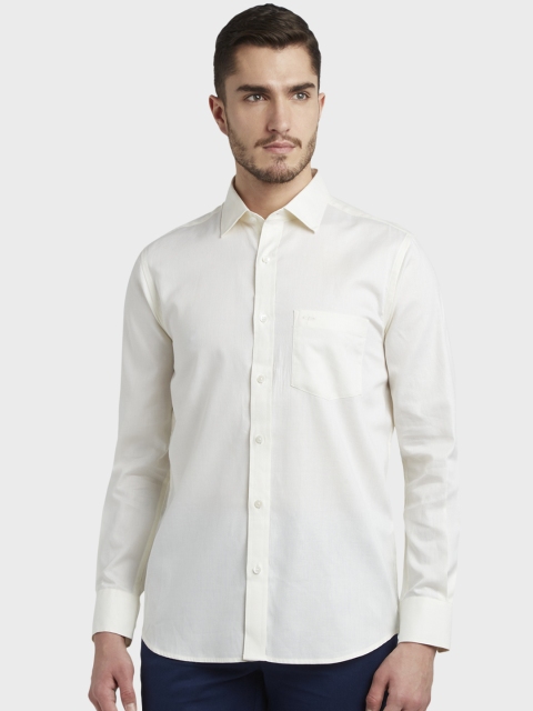 

ColorPlus Men Yellow Slim Fit Self Design Casual Shirt