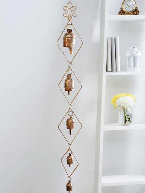 

Unravel India Gold-Coloured Copper Bells Windchime
