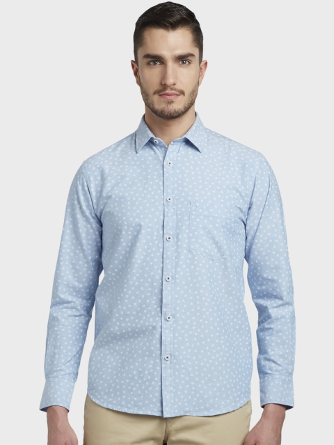 

ColorPlus Men Blue Slim Fit Printed Casual Shirt