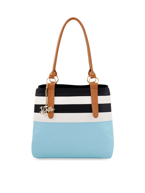 

LaFille Women Blue Striped Shoulder Bag