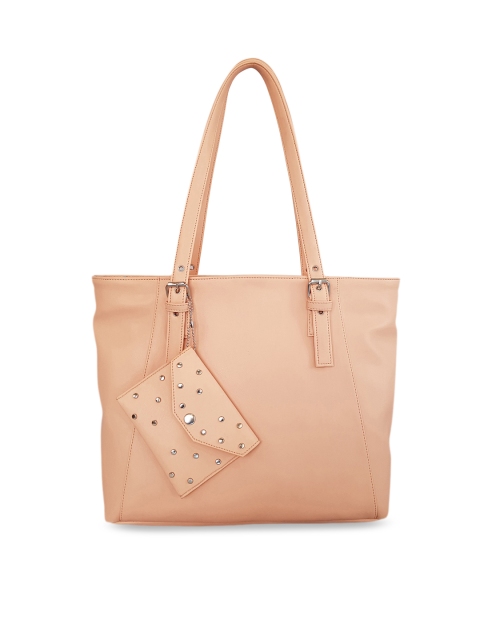 

Toteteca Peach-Coloured Solid Shoulder Bag