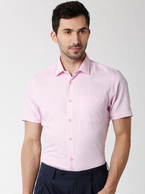 

Peter England Men Pink Slim Fit Solid Formal Shirt