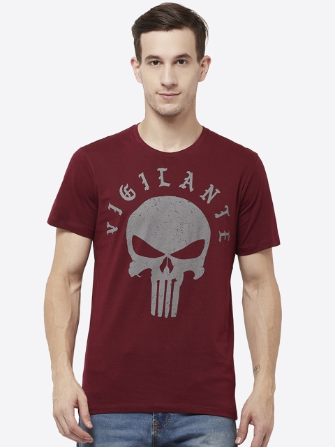 

Free Authority Men Maroon PUNISHER Printed Round Neck T-Shirt