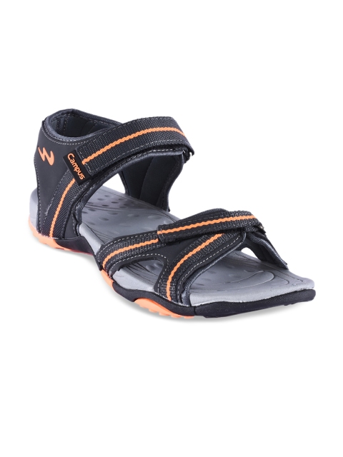 

Campus Men Grey & Orange Comfort Sandals