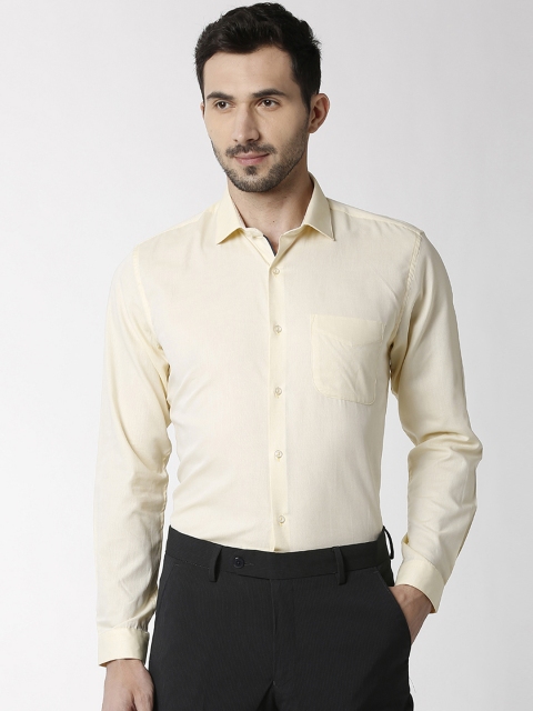 

Peter England Men Cream-Coloured Slim Fit Solid Formal Shirt
