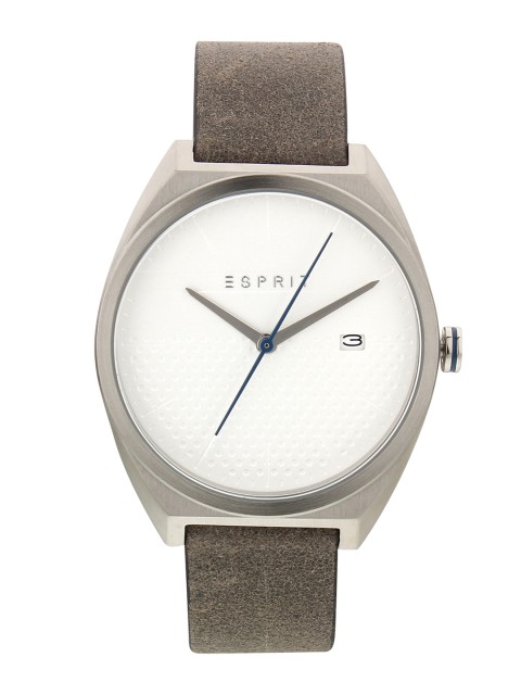 

ESPRIT Men White Analogue Leather Watch ES1G056L0015