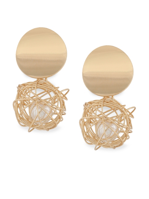 

Kazo Gold-Toned Circular Drop Earrings