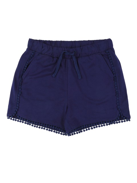 

Pantaloons Junior Girls Navy Blue Solid Regular Fit Regular Shorts