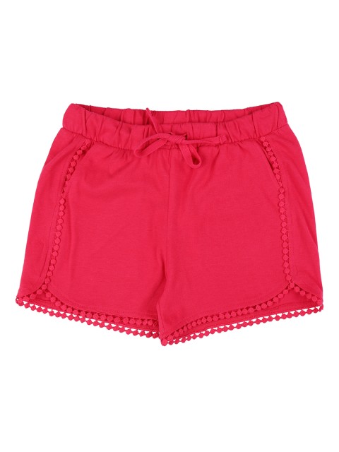 

Pantaloons Junior Girls Fuchsia Solid Regular Fit Regular Shorts