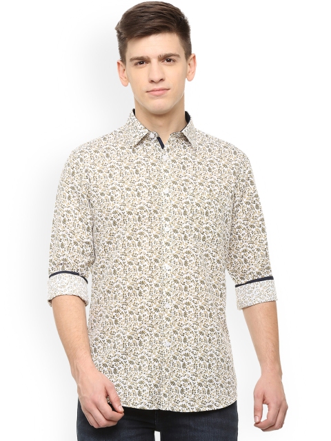 

Van Heusen Sport Men Beige Slim Fit Printed Casual Shirt