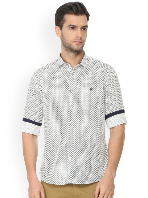

Van Heusen Sport Men White & Black Slim Fit Printed Casual Shirt