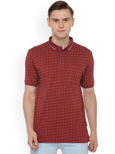 

Van Heusen Sport Men Maroon Printed Polo Collar T-shirt