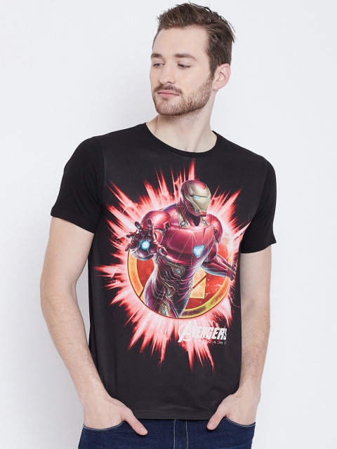 

Marvel by Wear Your Mind Men Black Printed Round Neck T-shirt