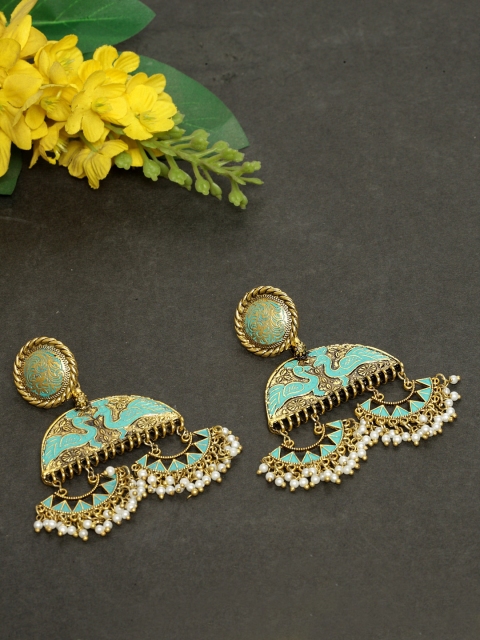 

AKS Gold-Toned Contemporary Drop Earrings