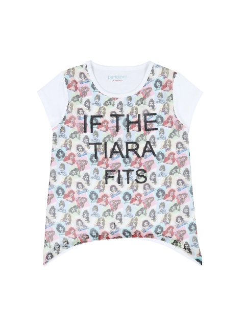 

Pantaloons Junior Girls Pink Printed Round Neck T-shirt