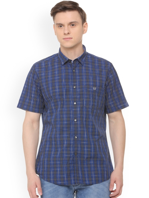 

Van Heusen Sport Men Blue Slim Fit Checked Casual Shirt