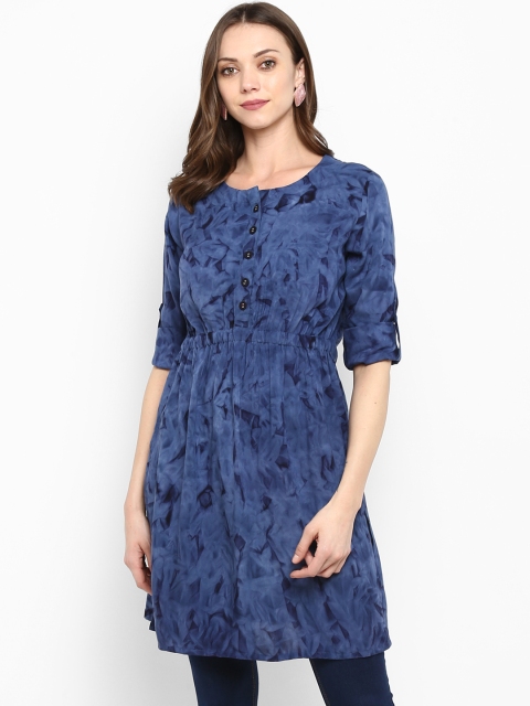 

Meeranshi Navy Blue Printed Tunic