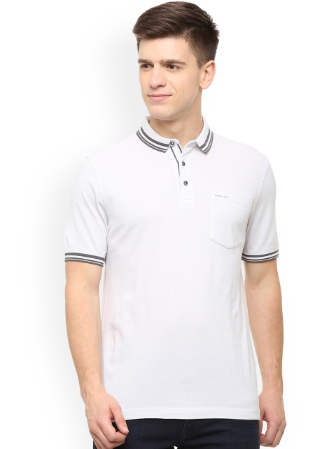

Van Heusen Men White Solid Polo Collar T-shirt