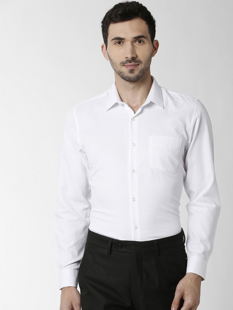 

Peter England Men White Regular Fit Solid Formal Shirt