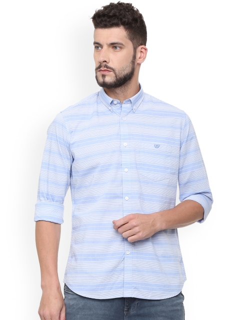 

Van Heusen Sport Men Blue Slim Fit Striped Casual Shirt