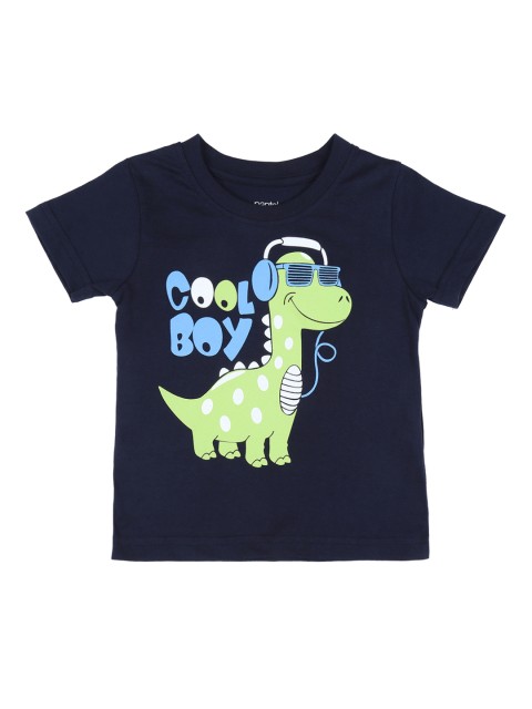 

Pantaloons Baby Boys Blue Printed Round Neck T-shirt