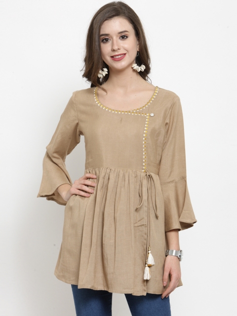 

Varanga Beige Embroidered Tunic