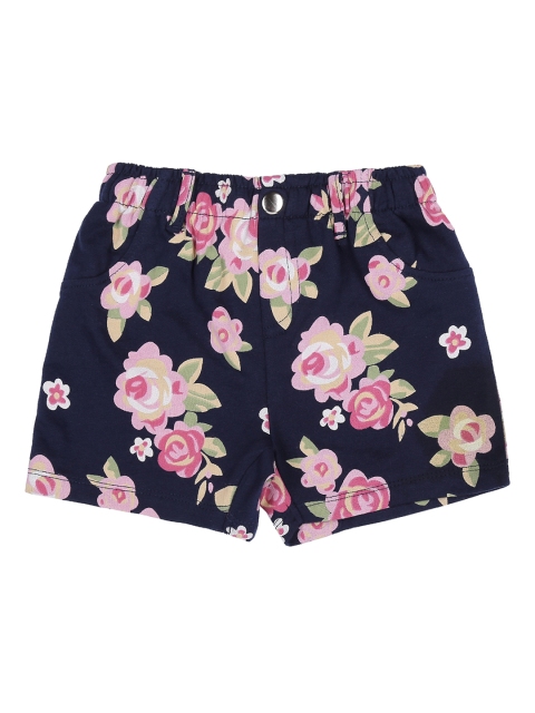

Pantaloons Baby Girls Navy Blue Printed Regular Fit Regular Shorts