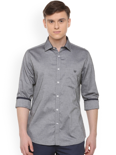 

Van Heusen Sport Men Grey Slim Fit Solid Casual Shirt
