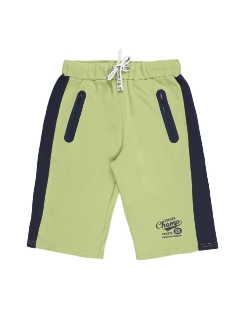 

Pantaloons Junior Boys Lime Green Printed Regular Fit Regular Shorts