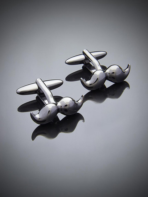 

shaze Silver-Plated Moustache Cufflinks