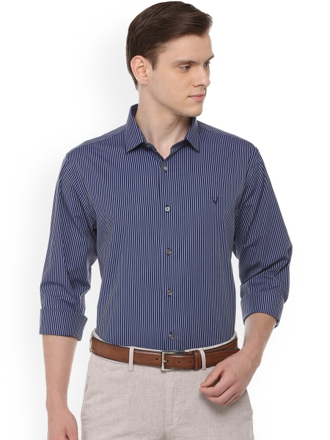 

Allen Solly Men Blue Regular Fit Striped Formal Shirt