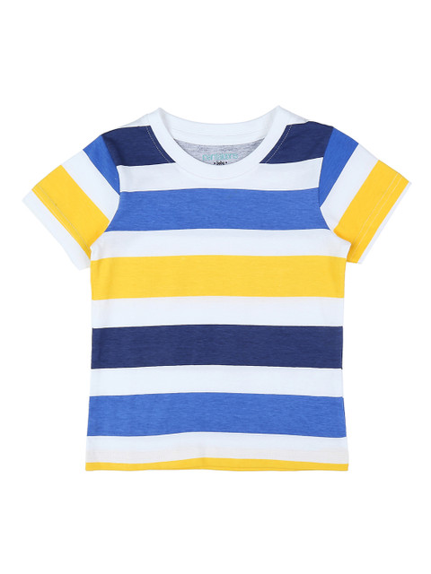 

Pantaloons Baby Boys Multicoloured Striped Round Neck T-shirt, Multi