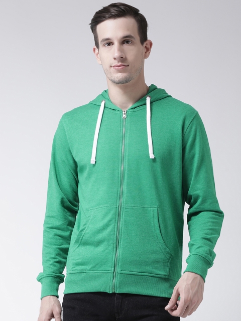 

Club York Men Green Solid Hooded Sweatshirt