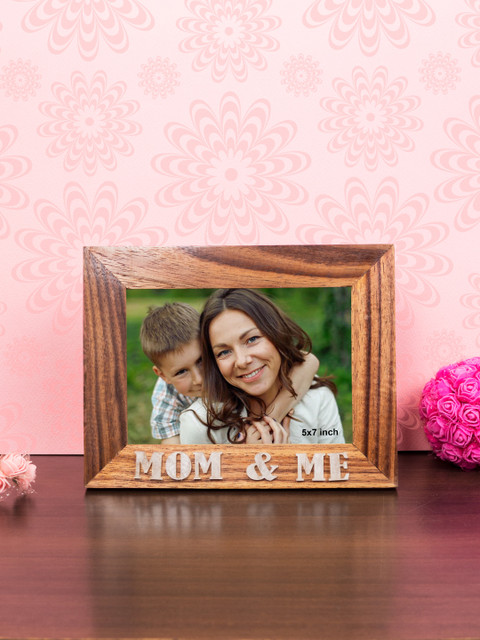 

Golden Peacock Brown Textured Rectangular Photo Frame