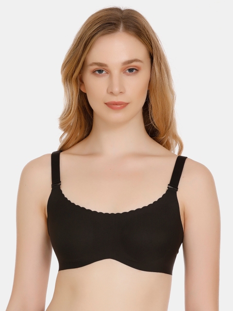 

Zivame Black Solid Non-Wired Non Padded T-shirt Bra ZI010170M8
