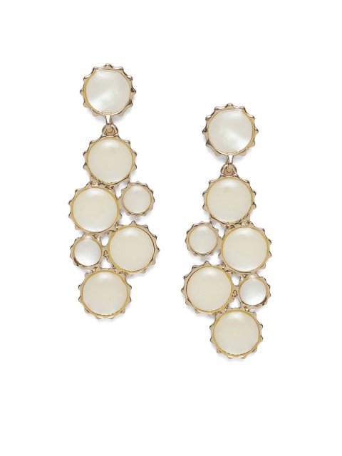 

Kazo White Circular Drop Earrings