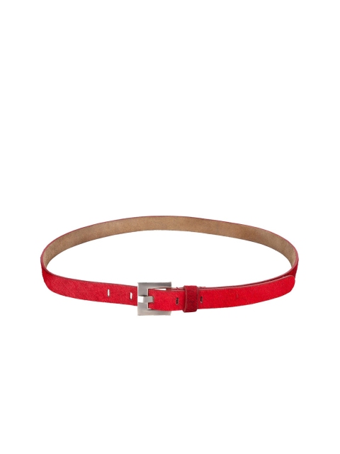 

Paradigm Design Lab Women Red Solid Slim Leather Belt