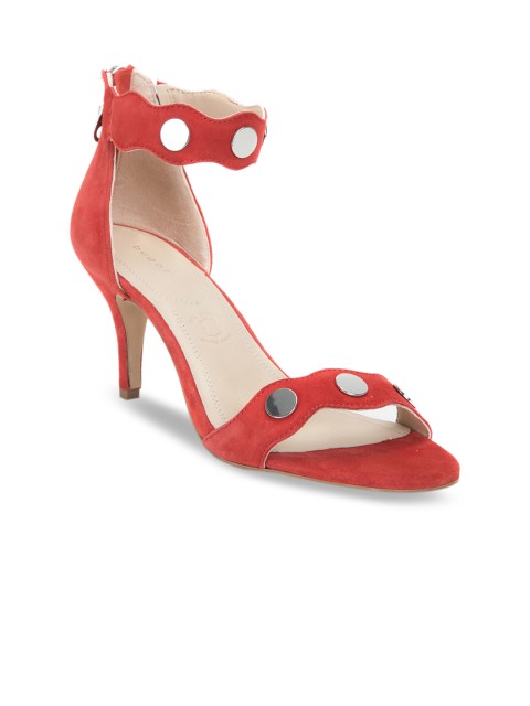 

Bugatti Women Red Embellished Leather Sandals