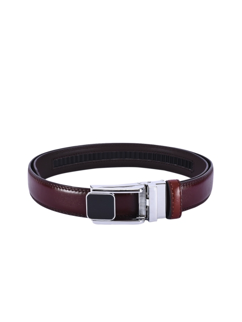 

BuckleUp Men Maroon Solid Belt