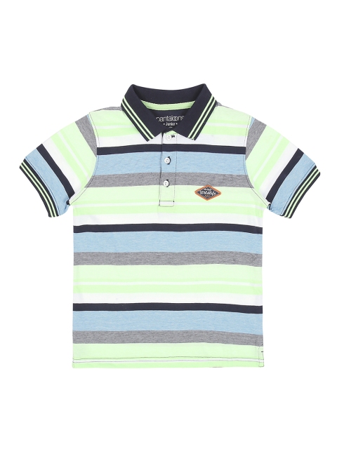 

Pantaloons Junior Boys Multicoloured Striped Polo Collar T-shirt, Multi