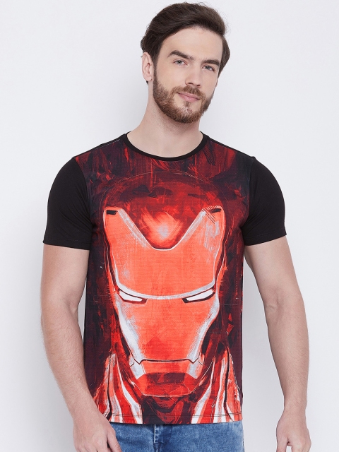 Marvel by Wear Your Mind Men Red Printed Round Neck T-shirt
