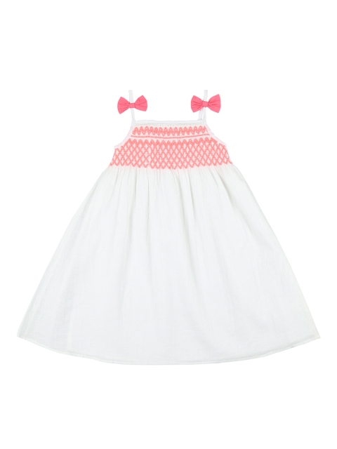 

Pantaloons Junior Girls White Solid A-Line Dress