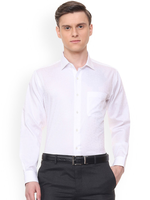 

Van Heusen Men White Regular Fit Self Design Formal Shirt