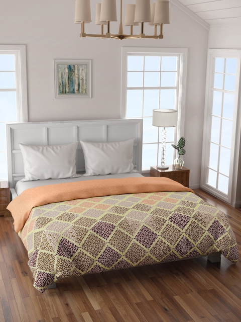 

SPACES Beige Abstract AC Room 150 GSM Double Bed Comforter