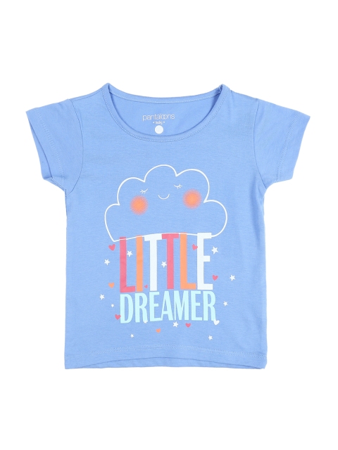 

Pantaloons Baby Girls Blue Printed Round Neck T-shirt