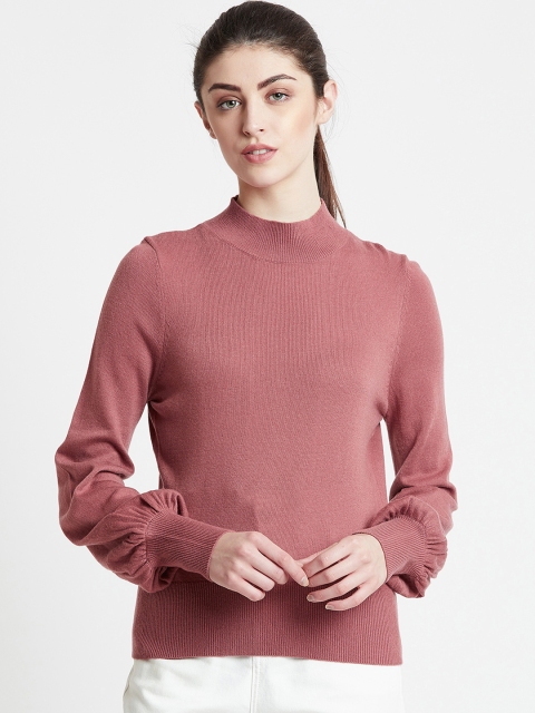 

COVER STORY Women Pink Solid Sweater